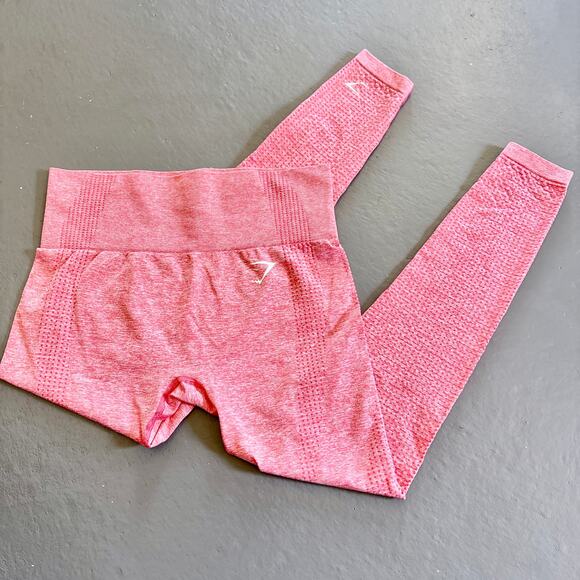 Gymshark Vital Seamless Leggings Heathered Pink Marl Size Small - Picture 1 of 8